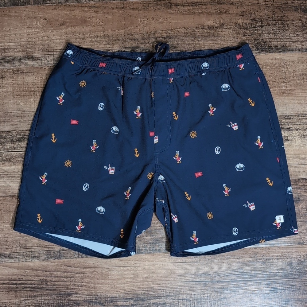Captain Cocktail by Toes On The Nose Shorts Size XL in Nautical Blue 6" Inseam
